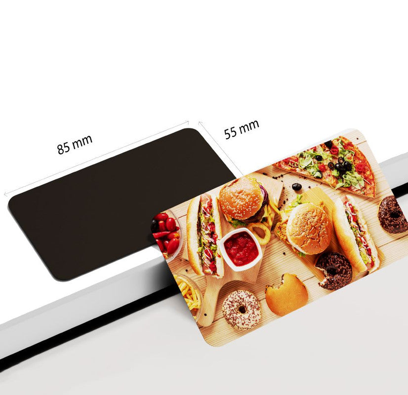 dhcrafts Rectangular Rubber Fridge Magnet Multicolor Food Fast Food Rectangular Design Pack of 1 (8.6cm x 5.4cm)